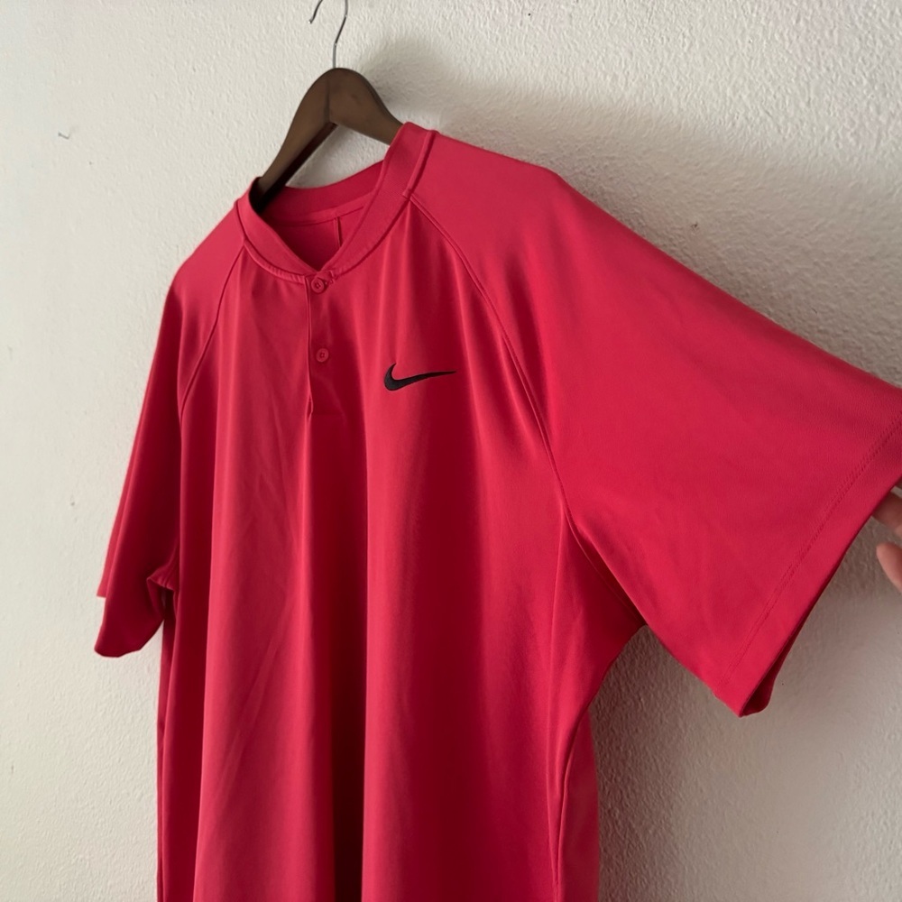 Nike Dry Momentum Polo XXL Pink Bold Performance Golf Shirt Athletic PGA Sporty - Picture 4 of 11